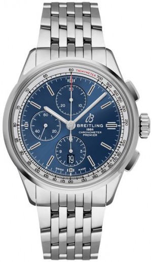 Breitling Premier Chronograph 42 Blue Dial Men's Watch A13315351C1A1