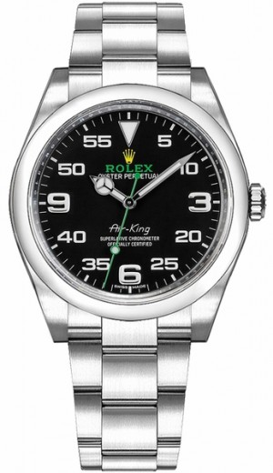 Rolex Oyster Perpetual Air-King Black Dial Men's Watch 116900