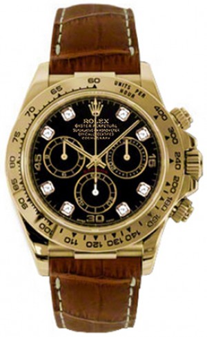Rolex Cosmograph Daytona Black Dial Men's Watch 116518